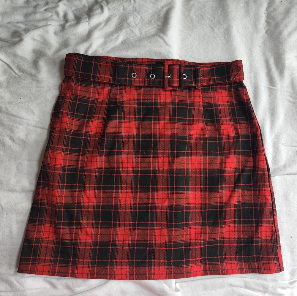 H&M plaid pencil skirt